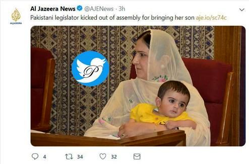 اخراج یک نماینده که پسر کوچکش را به محل کار برده بود! +عکس