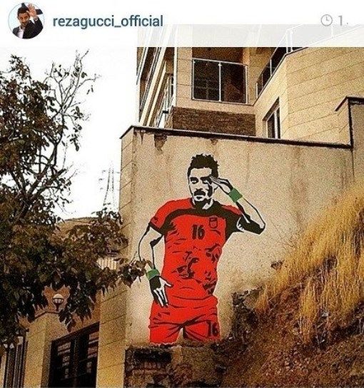 عکس/ دیوارنگاری زیبا با عکس گوچی!