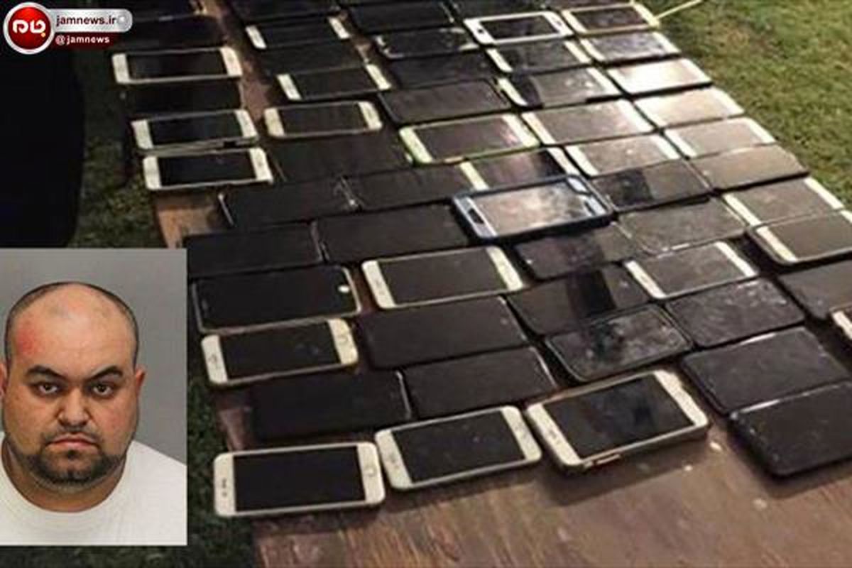 دستگیری سارقی با یک کوله‌پشتی پر از «آیفون » +عکس