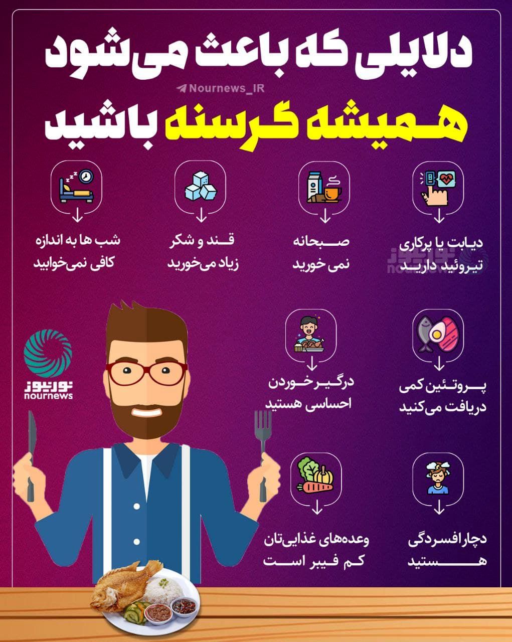 دلایلی که باعث می‌شود همیشه گرسنه باشید