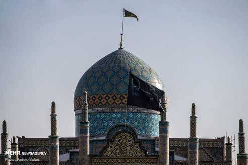 تصاویر: مراسم سیاهپوشان آستان مقدس امامزاده حسین (ع) قزوین