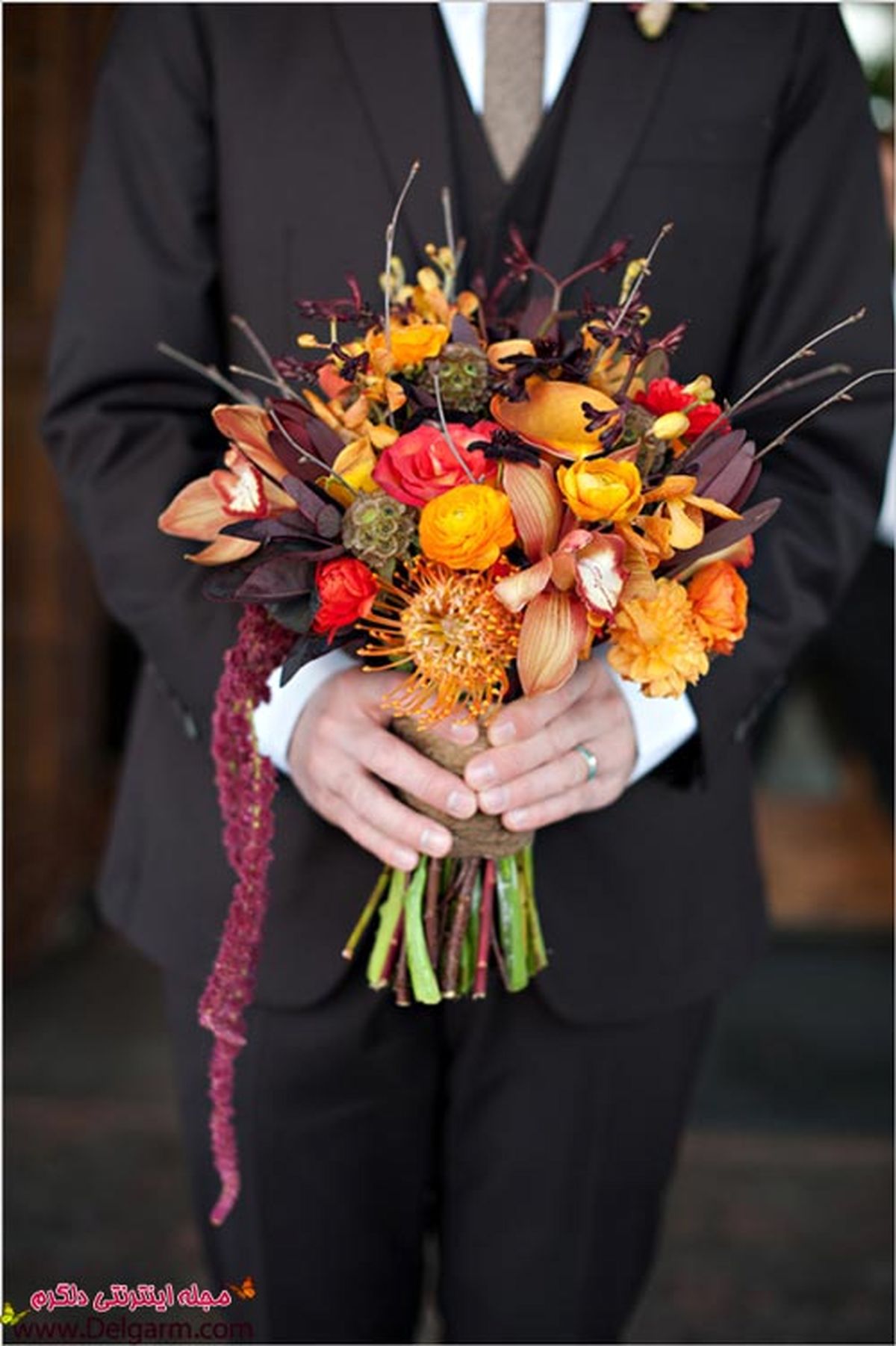 تصاویر/دسته گل پاییزی عروس