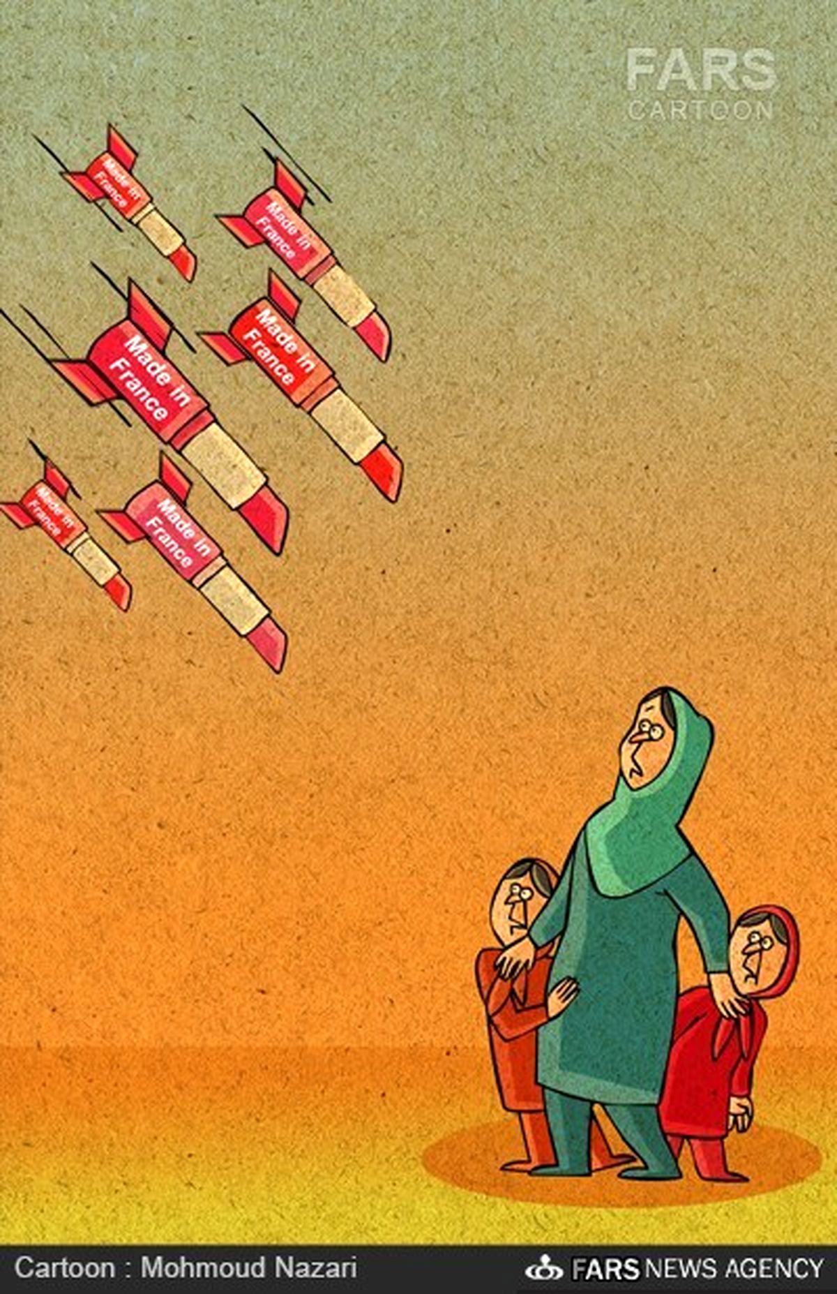 کاریکاتور: زنان ایرانی هدف «می‌‌‌رژ»های فرانسوی!