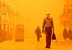 سرعت طوفان در سیستان به «۱۰۱ کیلومتر بر ساعت» رسید