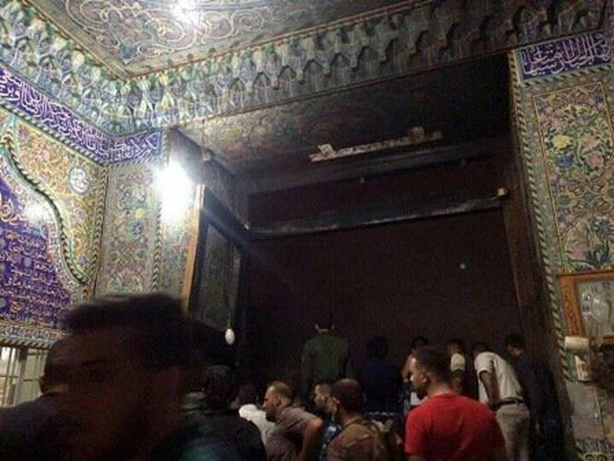نخستین تصاویر از حمله به مرقد سید محمد