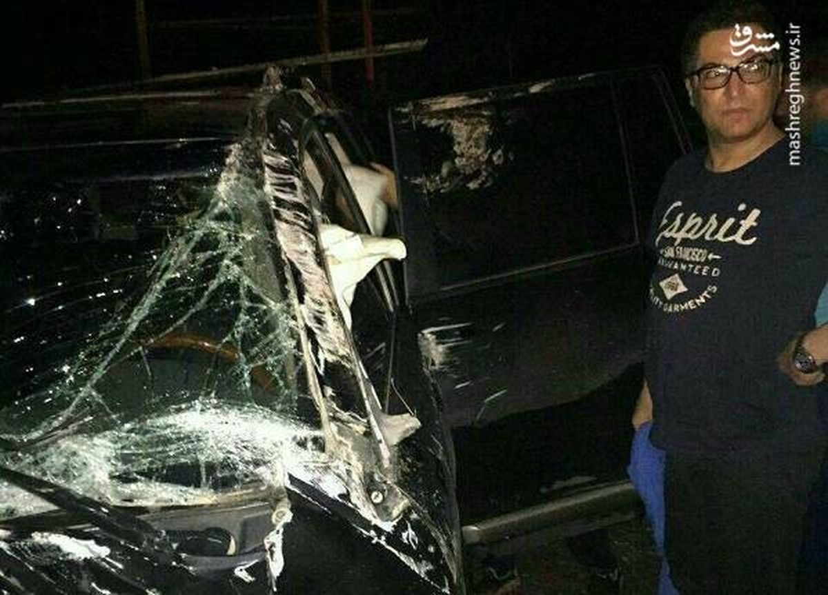 عکس: خودرو مچاله شده ستاره سابق پرسپولیس