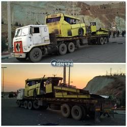 خروج اتوبوس سانحهدیده از محله حادثه +عکس