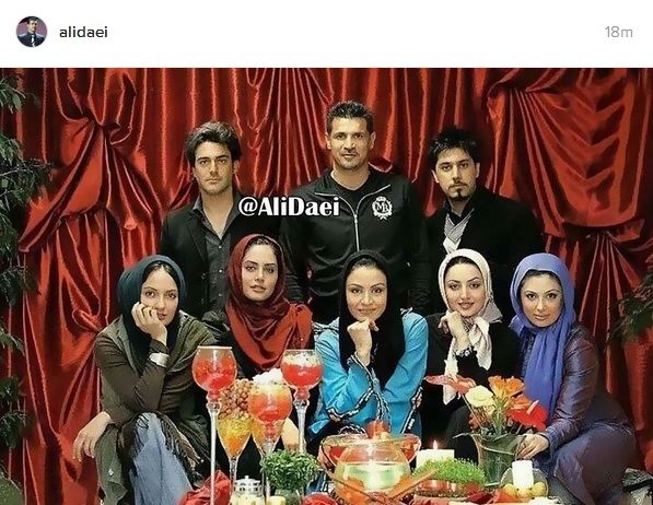 عکس قدیمی و دیدنی از علی دایی و بازیگران سینما