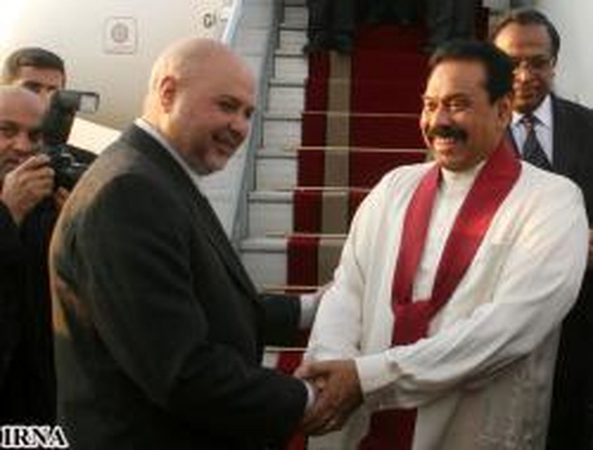 ورود رئيس جمهور سريلانكا به ایران