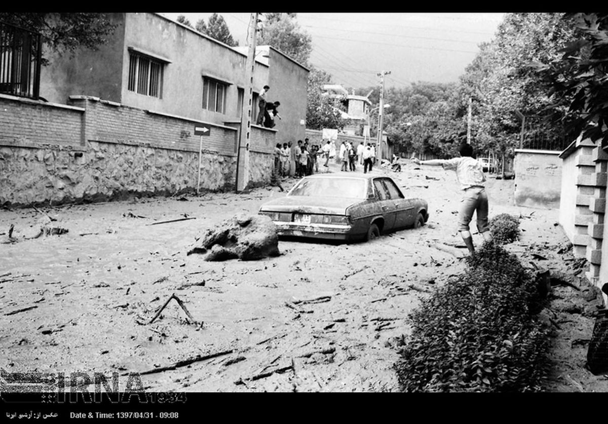 تصاویر آرشیوی: سیل مرگبار تجریش در سال ۱۳۶۶