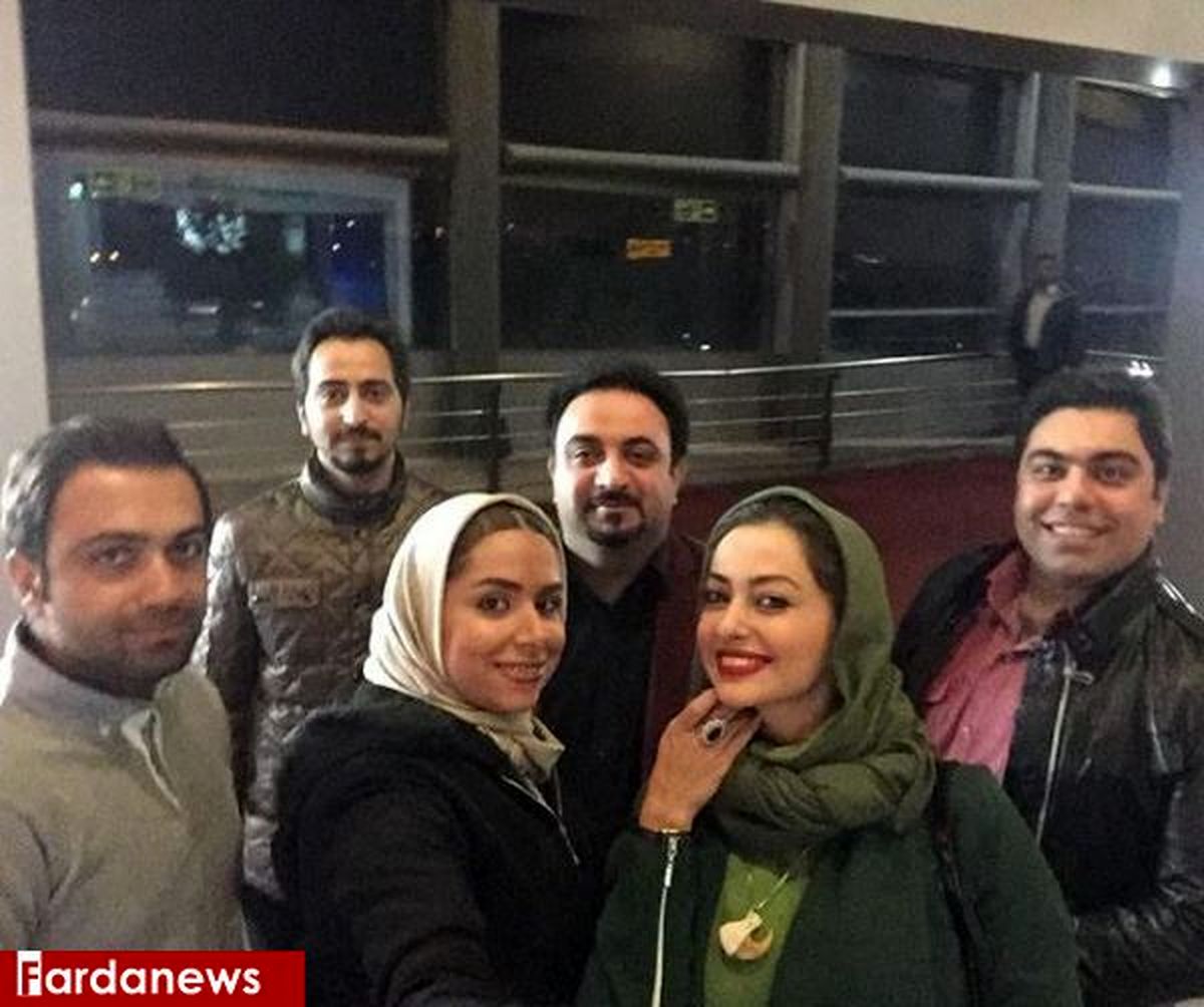 نفیسه روشن در کنار همسر و برادرش +عکس
