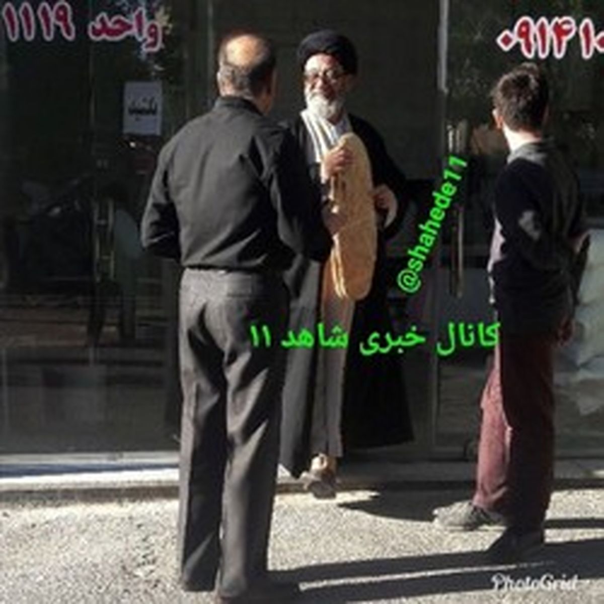 امام جمعه تبریز در نانوایی بدون محافظ +عکس