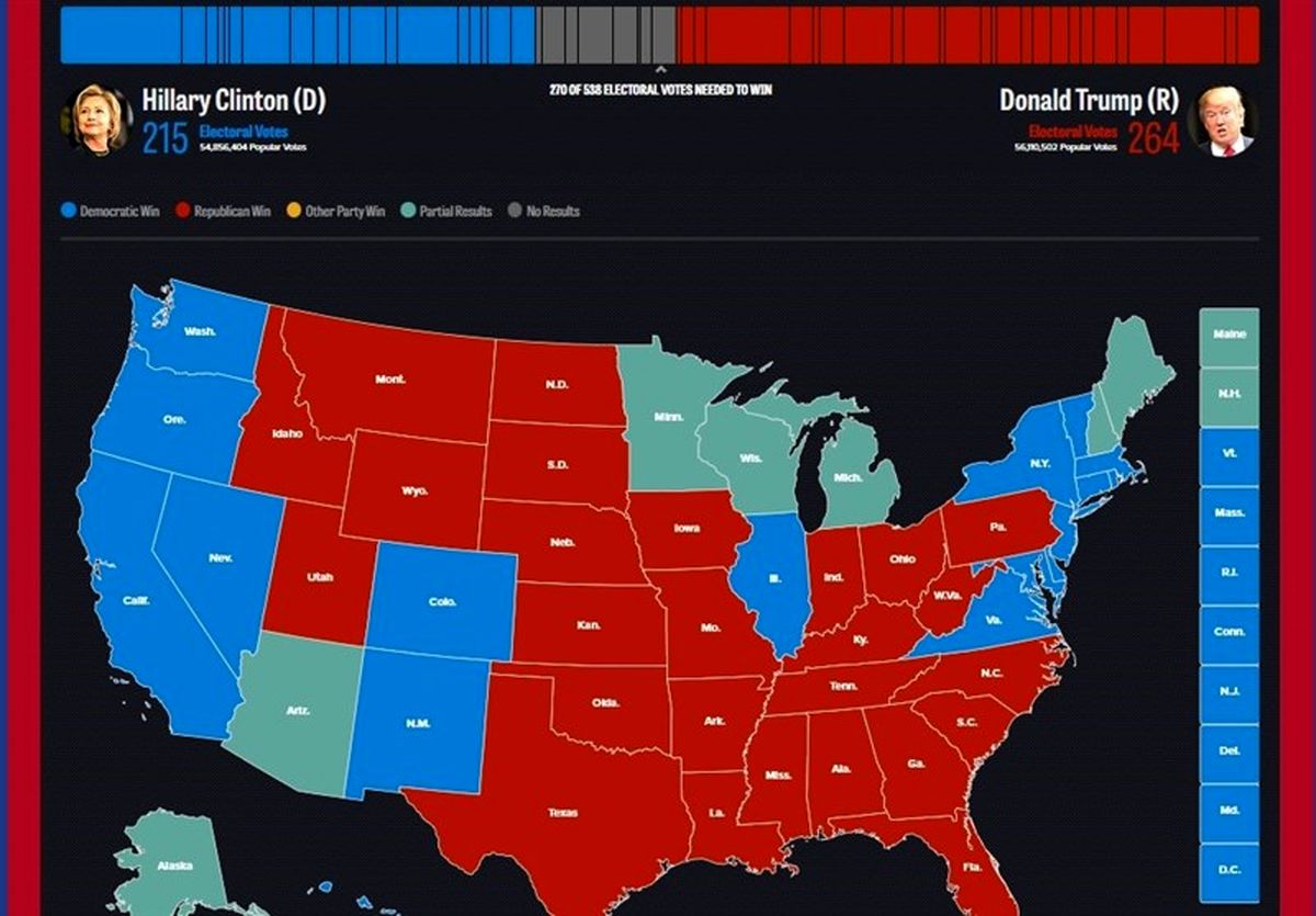 چه ایالت‌هایی به ترامپ روی خوش نشان دادند؟