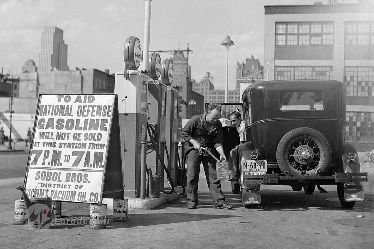 عکس: وقتی در آمریکا بنزین سهمیه‌بندی شد