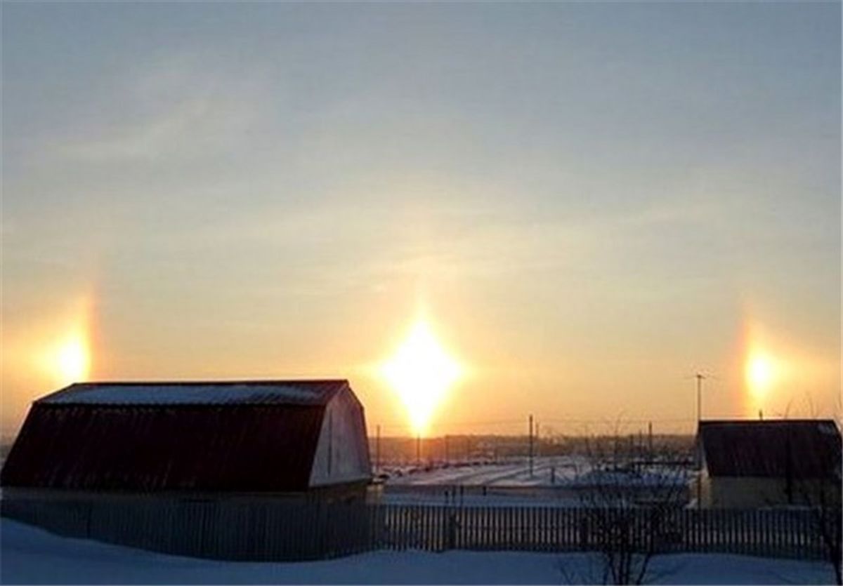 ظهور همزمان سه خورشید در آسمان