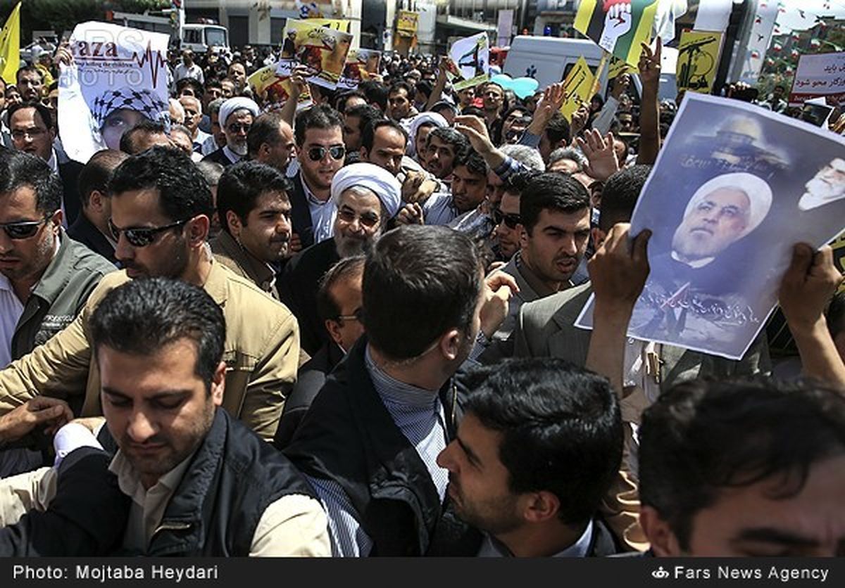 عکس/روحانی در راهپیمایی روز قدس