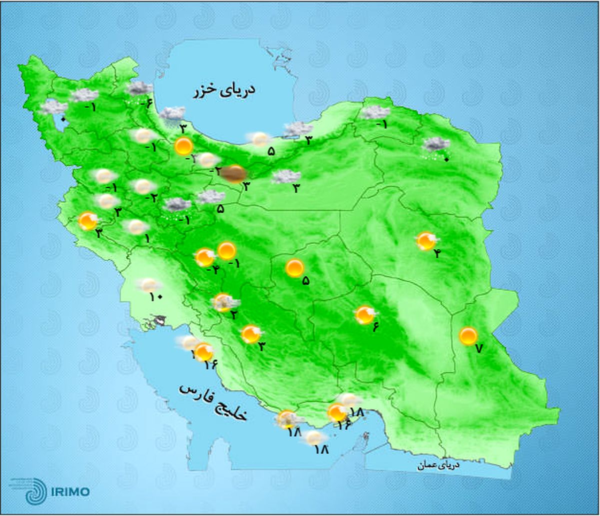 کدام شهرها شاهد بارش باران و برف خواهد بود؟ +جدول