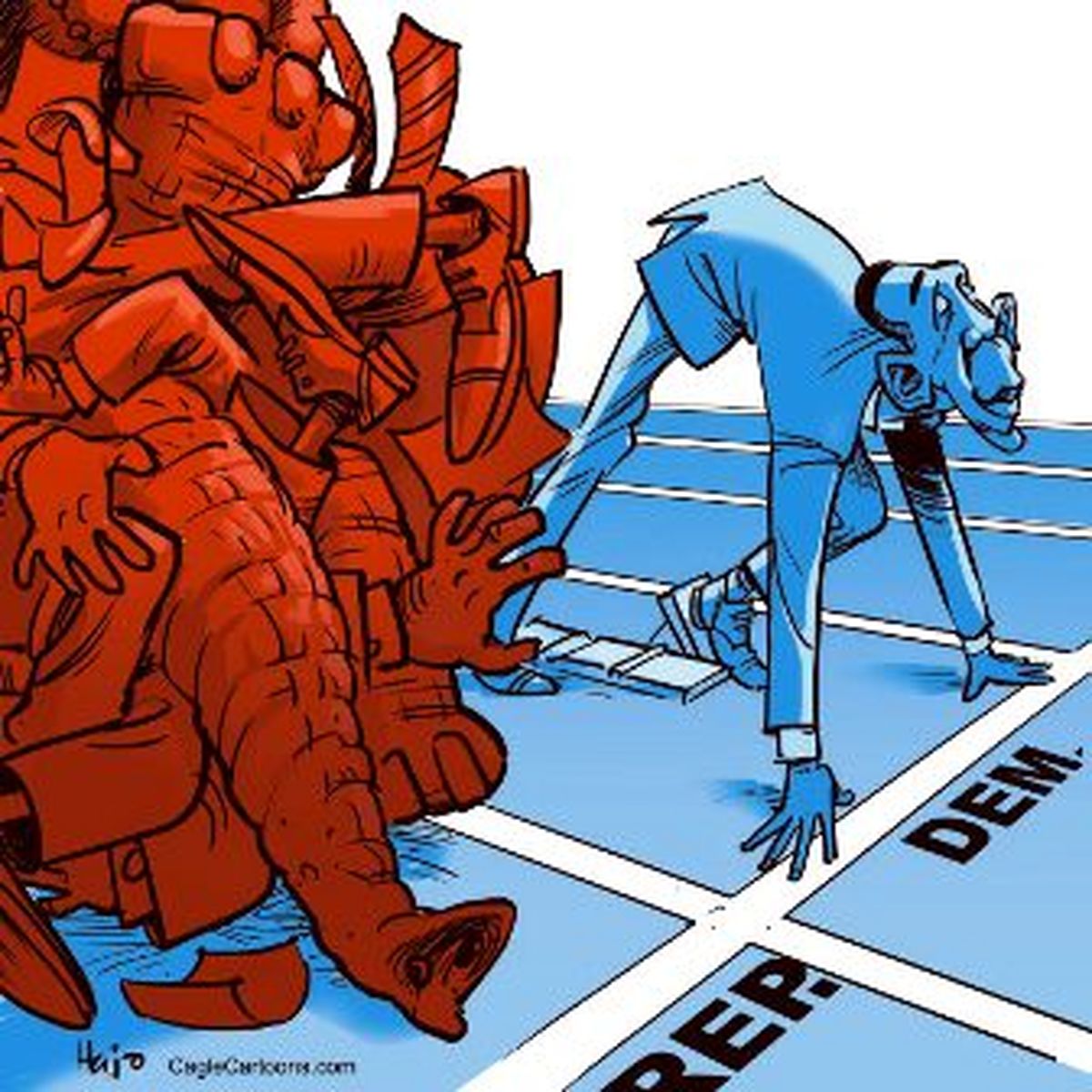 اوباما سوژه کاریکاتوریست‌ها شد/کاریکاتور