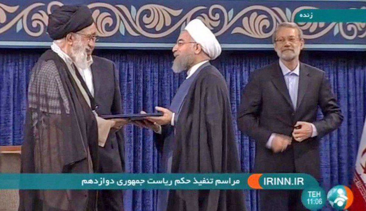رهبرانقلاب حکم ریاست‌جمهوری روحانی را تنفیذ کردند +عکس
