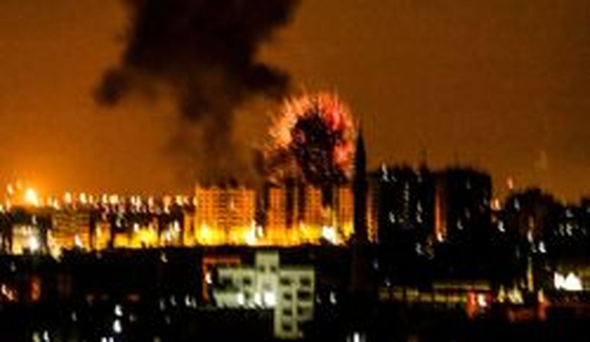 وقوع چندین انفجار در شمال نوار غزه