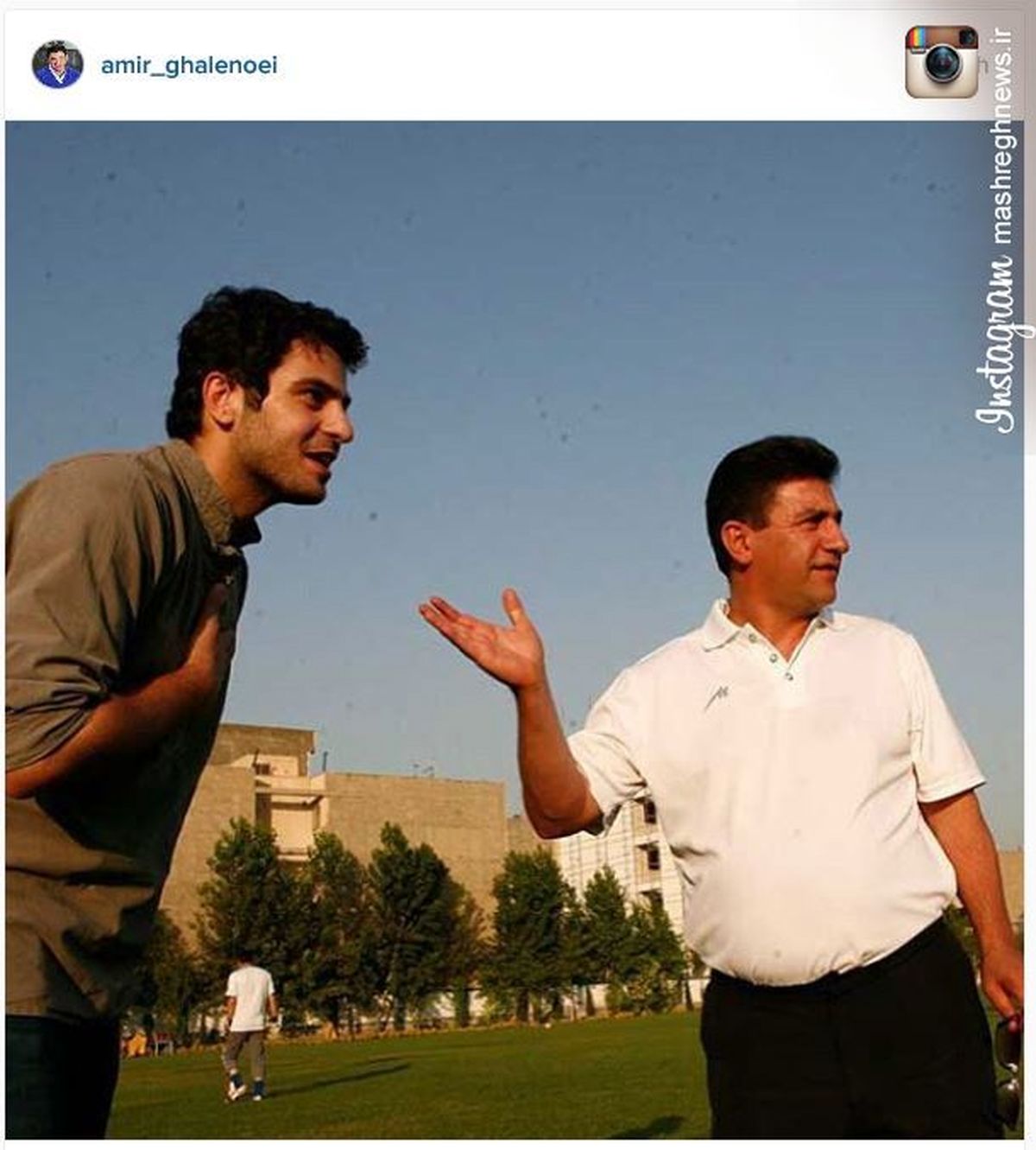 توصیه اینستاگرامی قلعه نویی درمورد ضیا +عکس