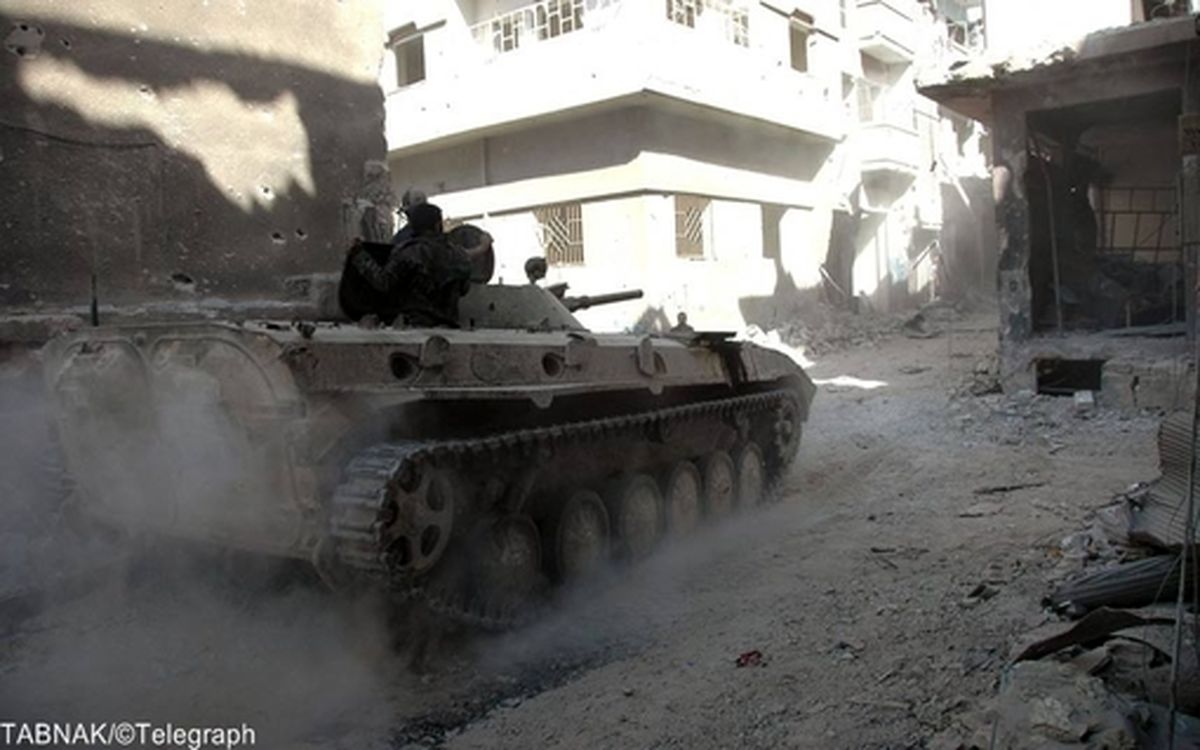 تصاویری از ورود ارتش سوریه به «حمص»