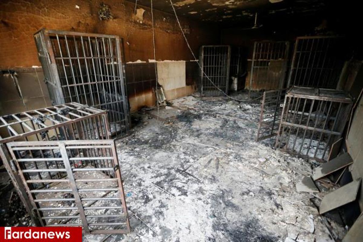 عکس: زندان سوخته داعش در فلوجه
