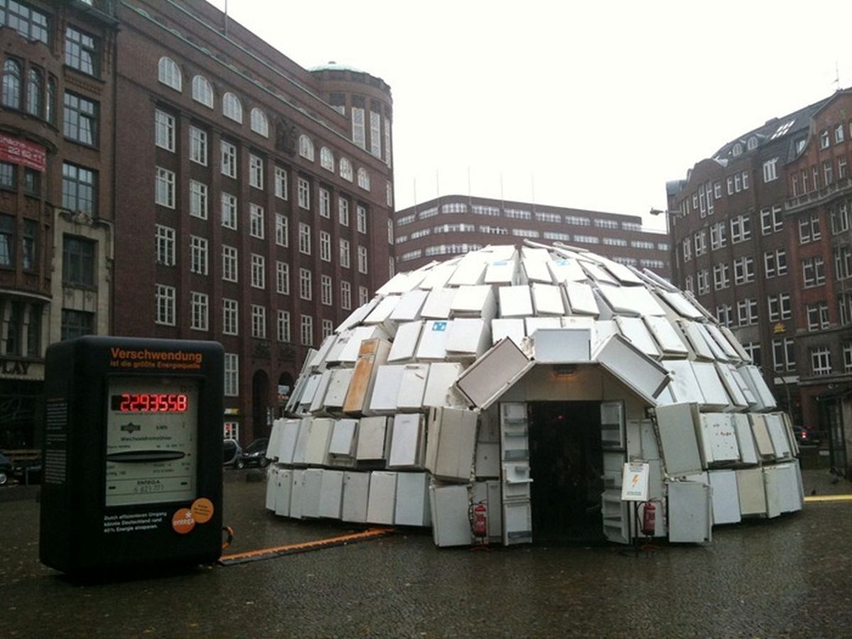 خانه اسکیموئی از جنس یخچال/تصاویر