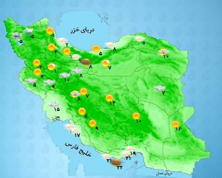 کدام نقاط کشور بارانی خواهد بود؟ +نقشه