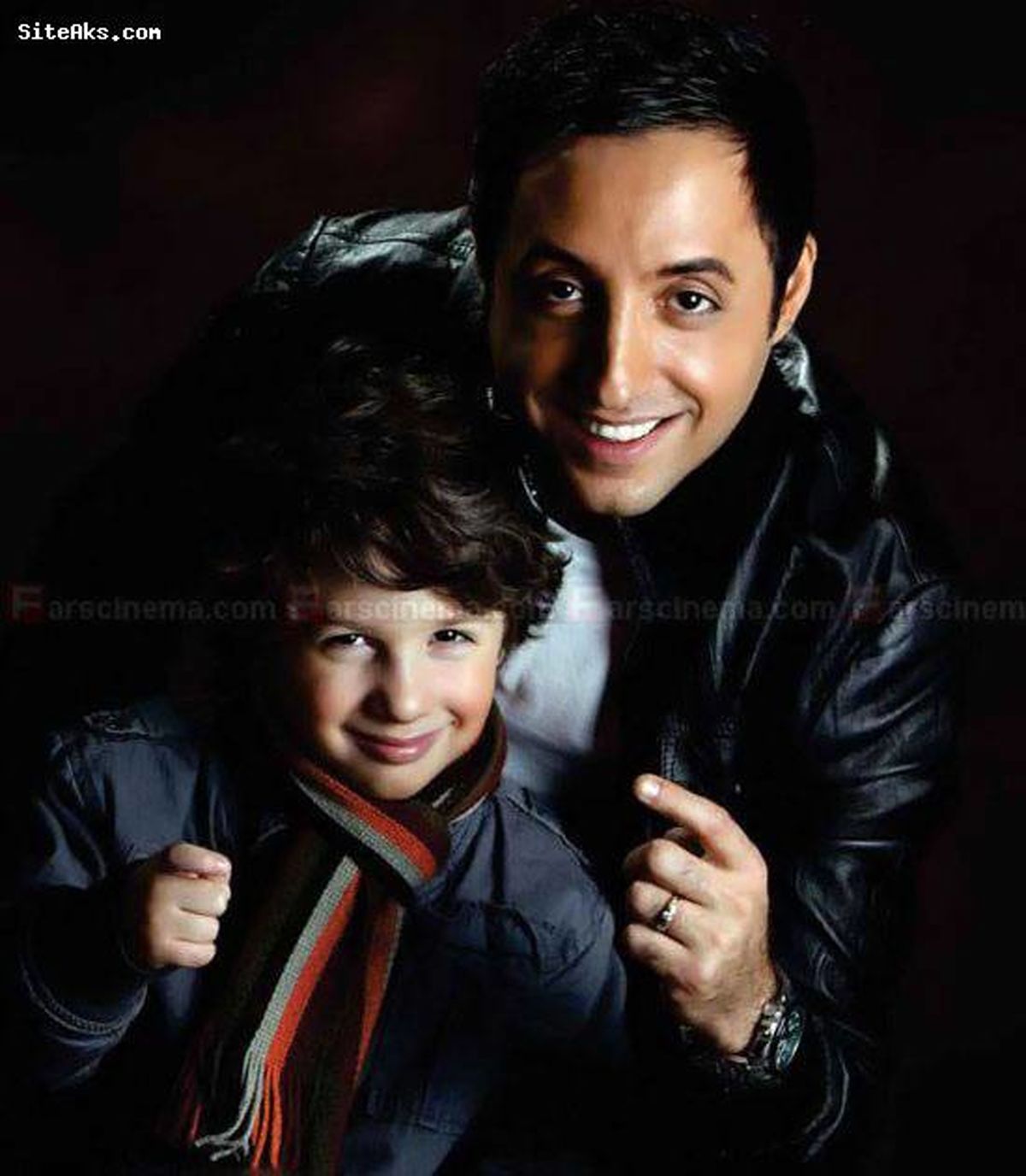 امیر حسین رستمی و پسرش/عکس