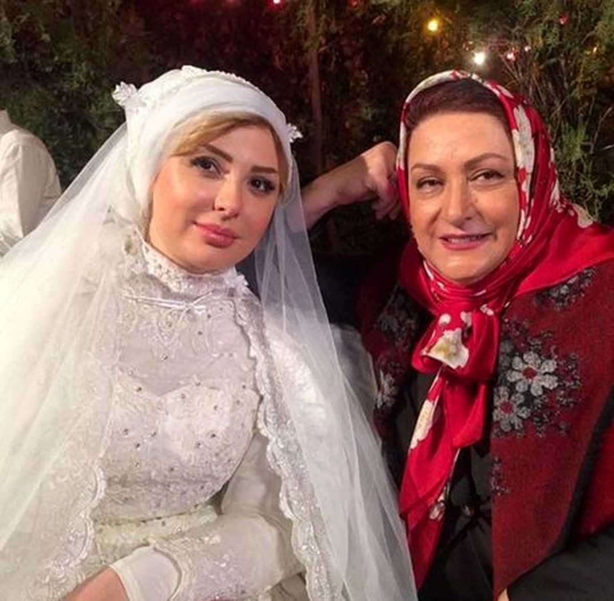 نیوشا ضیغمی با لباس عروس در یک فیلم +تصاویر