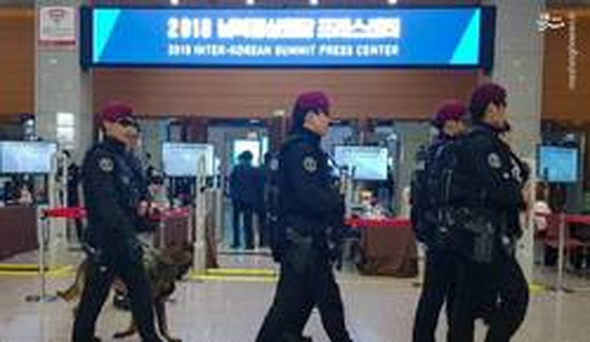 عکس: فضای امنیتی محل مذاکره دو کره