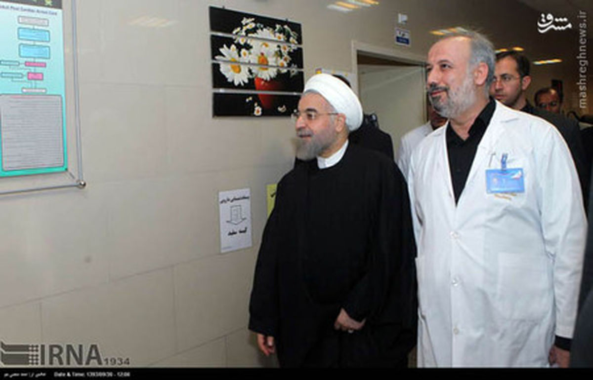 عیادت رییس جمهور از بیماران/عکس