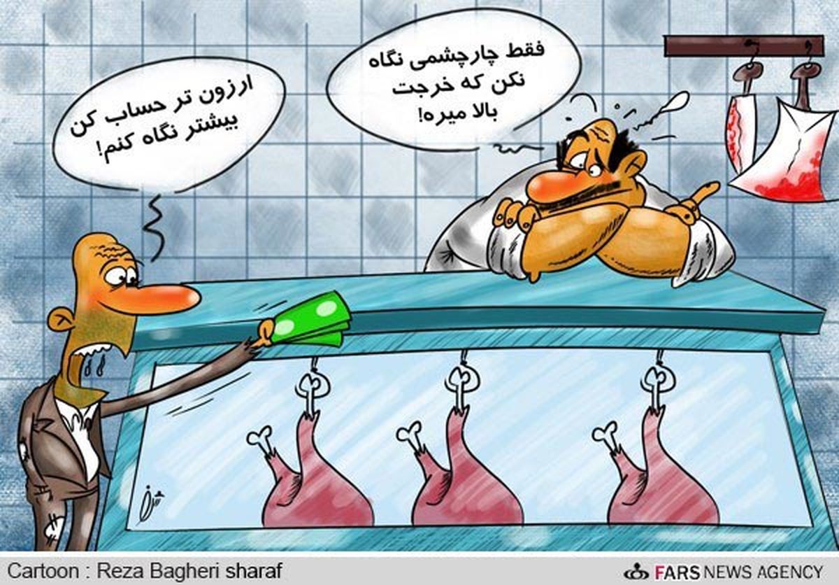 کاریکاتور/ گوشت گران شد!