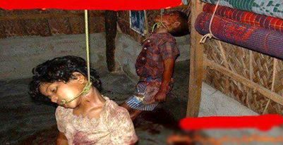 عکس/اعدام دو کودک مسلمان(18+)