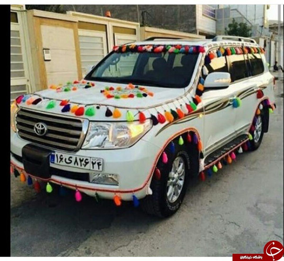تزئین متفاوت ماشین عروس +عکس