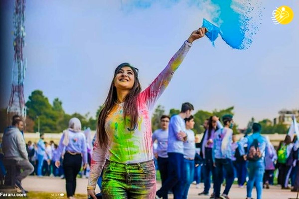 تصاویر: دختران و پسران سوری در جشن رنگ