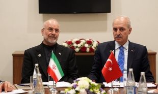 تصاویر: دیدار و گفت‌و‌گوی قالیباف با رئیس مجلس ترکیه 