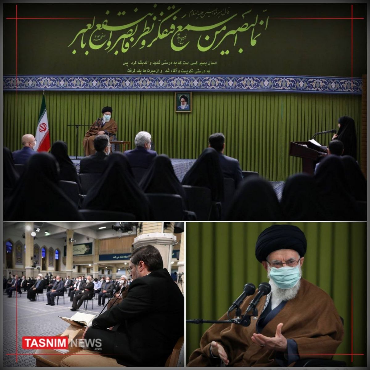 تصویری از دیدار جمعی از دانشجویان با رهبر انقلاب