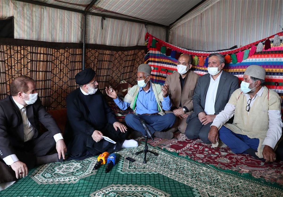 حضور و گفت‌وگوی رئیس‌جمهور در چادر عشایر 