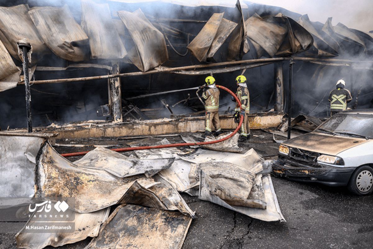 حریق بازار جنت آباد مهار شد+عکس