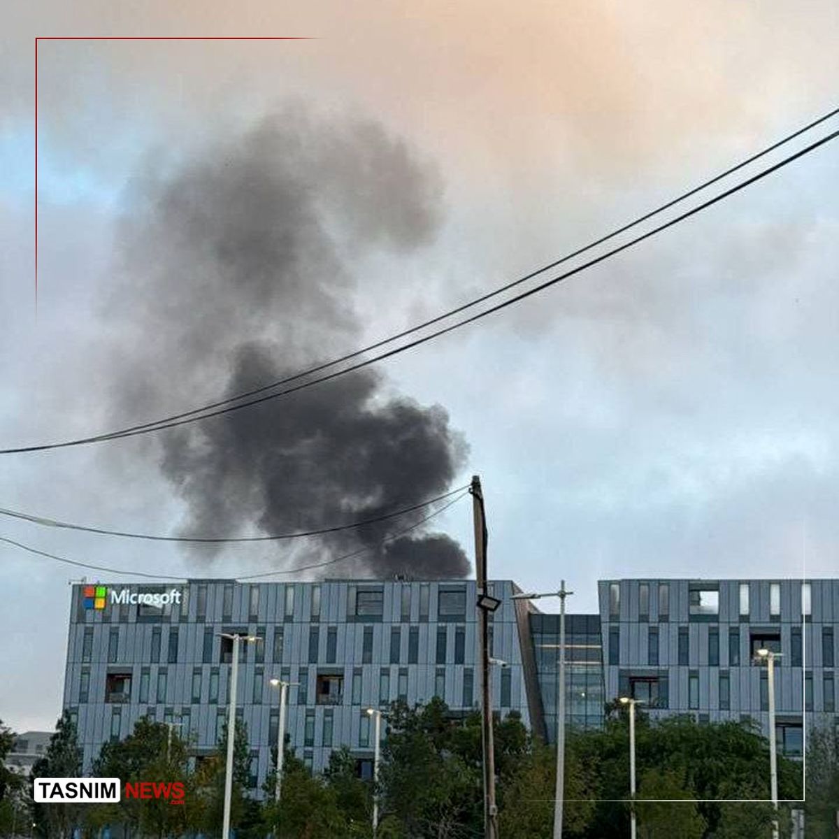 اصابت موشک ایران به نزدیکی ساختمان مایکروسافت