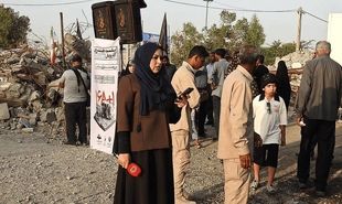 تصاویر: حضور رسانه‌های بین‌المللی در محل شهادت کودکان میناب