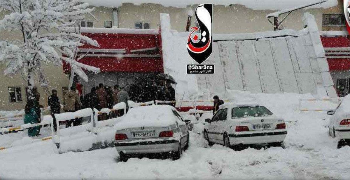 تصویری از ریزش سقف بخشی از بیمارستان بعثت سنندج/ یک نفر جان باخت 