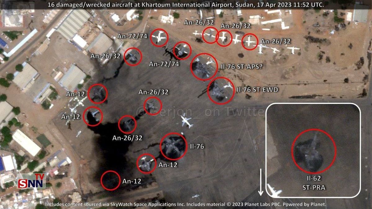 تصاویر ماهواره ای از جنگ داخلی سودان 