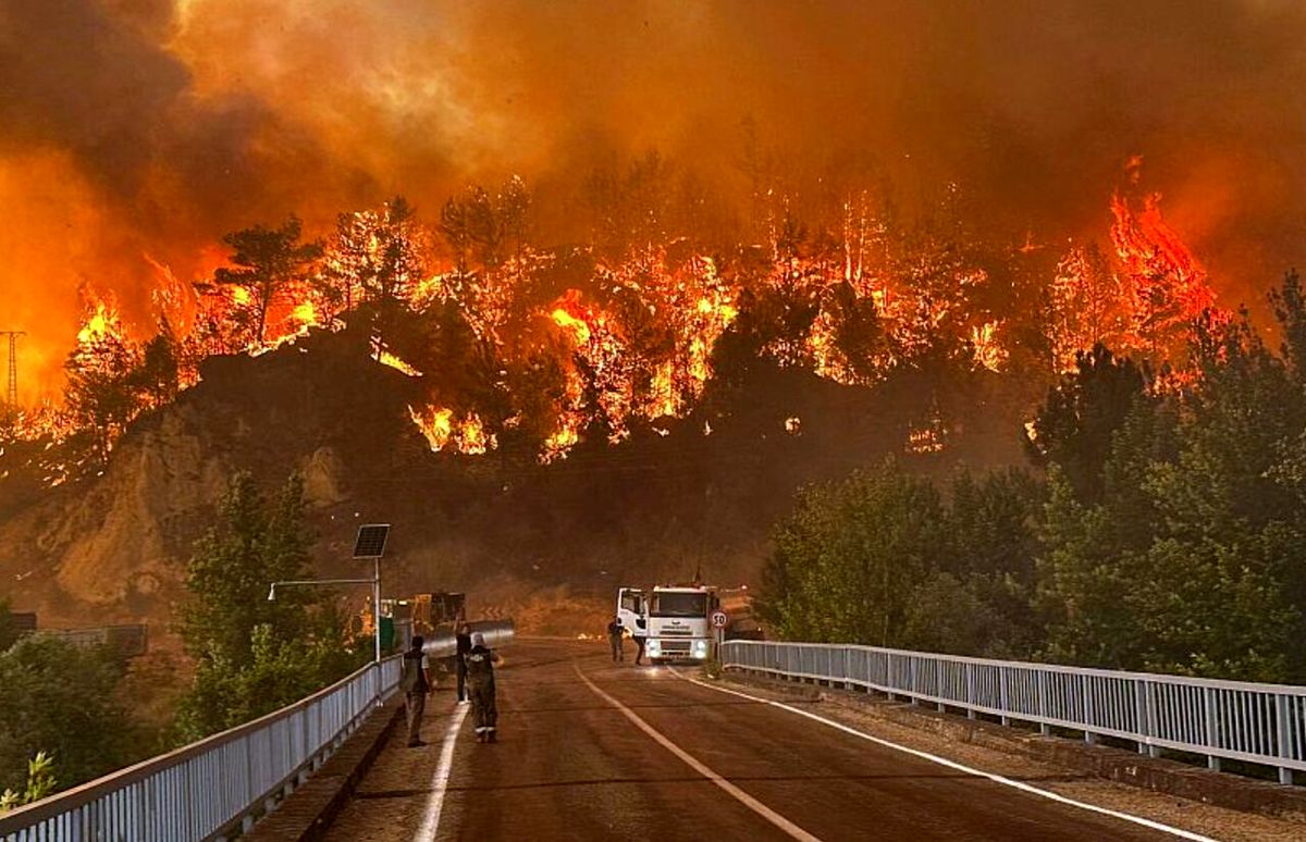 تداوم آتش‌سوزی‌های جنگلی در ترکیه و قبرس شمالی