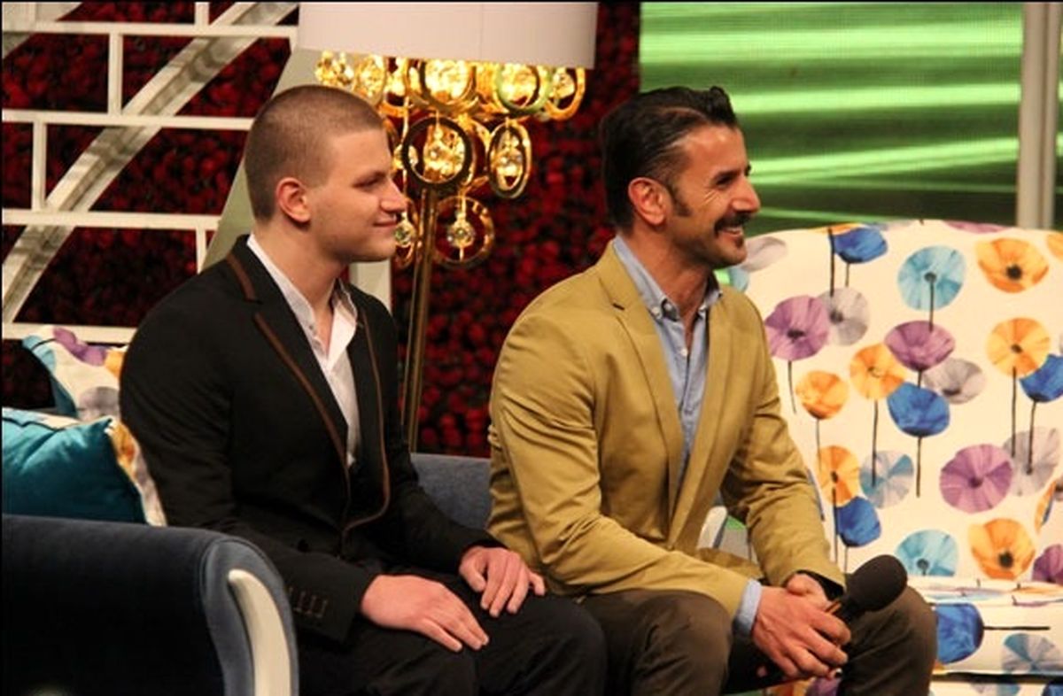 امین حیایی و پسرش دارا/عکس