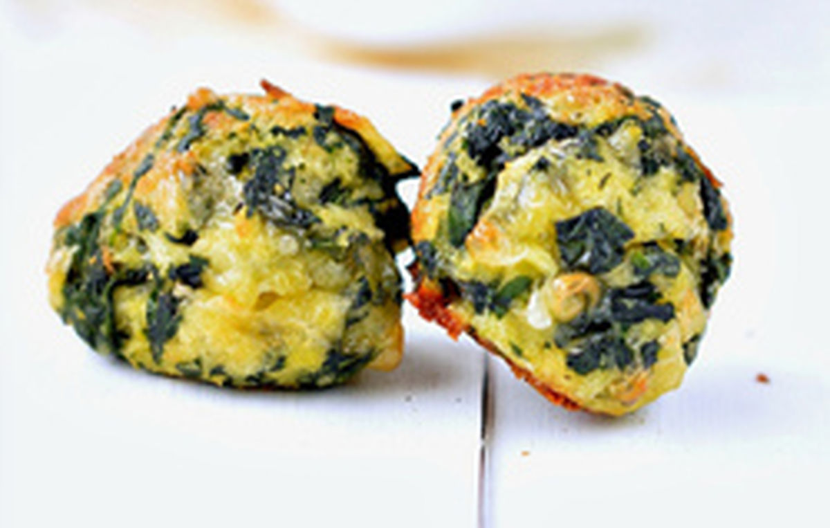 کوفته اسفناج غذایی خوش طعم و بینظیر