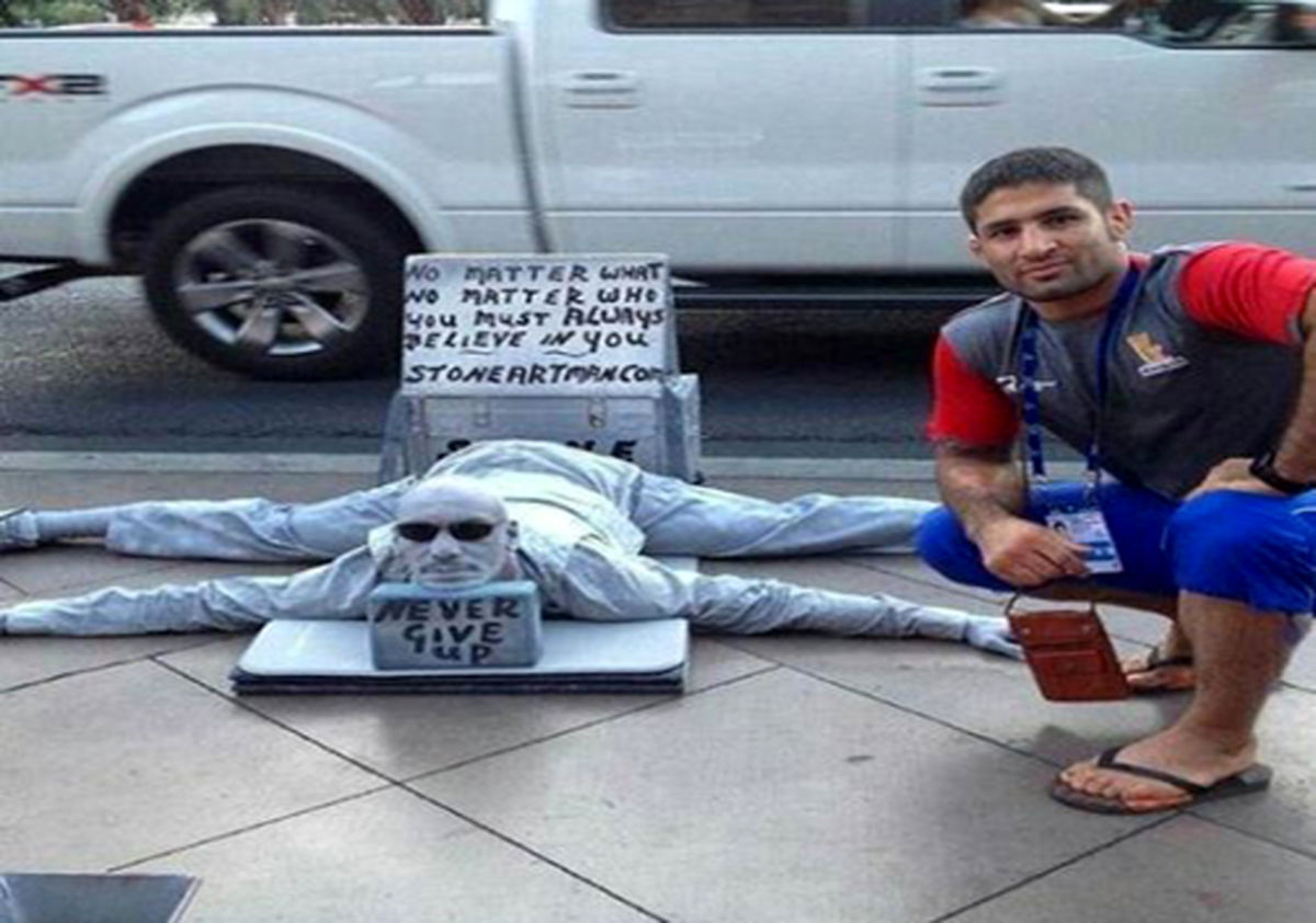 عکس‎دیدنی کشتی‎گیرایرانی قبل‎ازمسابقه