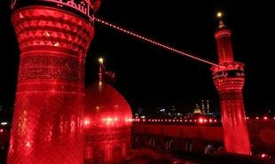 تصاویری جدید از سیاه پوش شدن پرچم حرم امام حسین(ع)